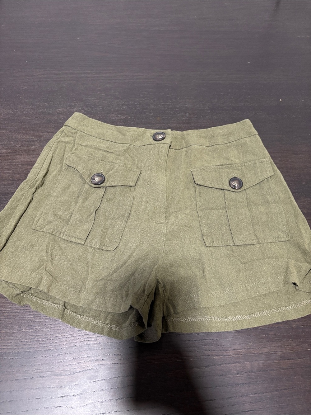 Olive Green Utility Pocket Women’s Shorts
